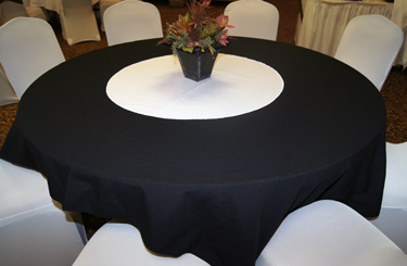 White Table Circle Close-Up